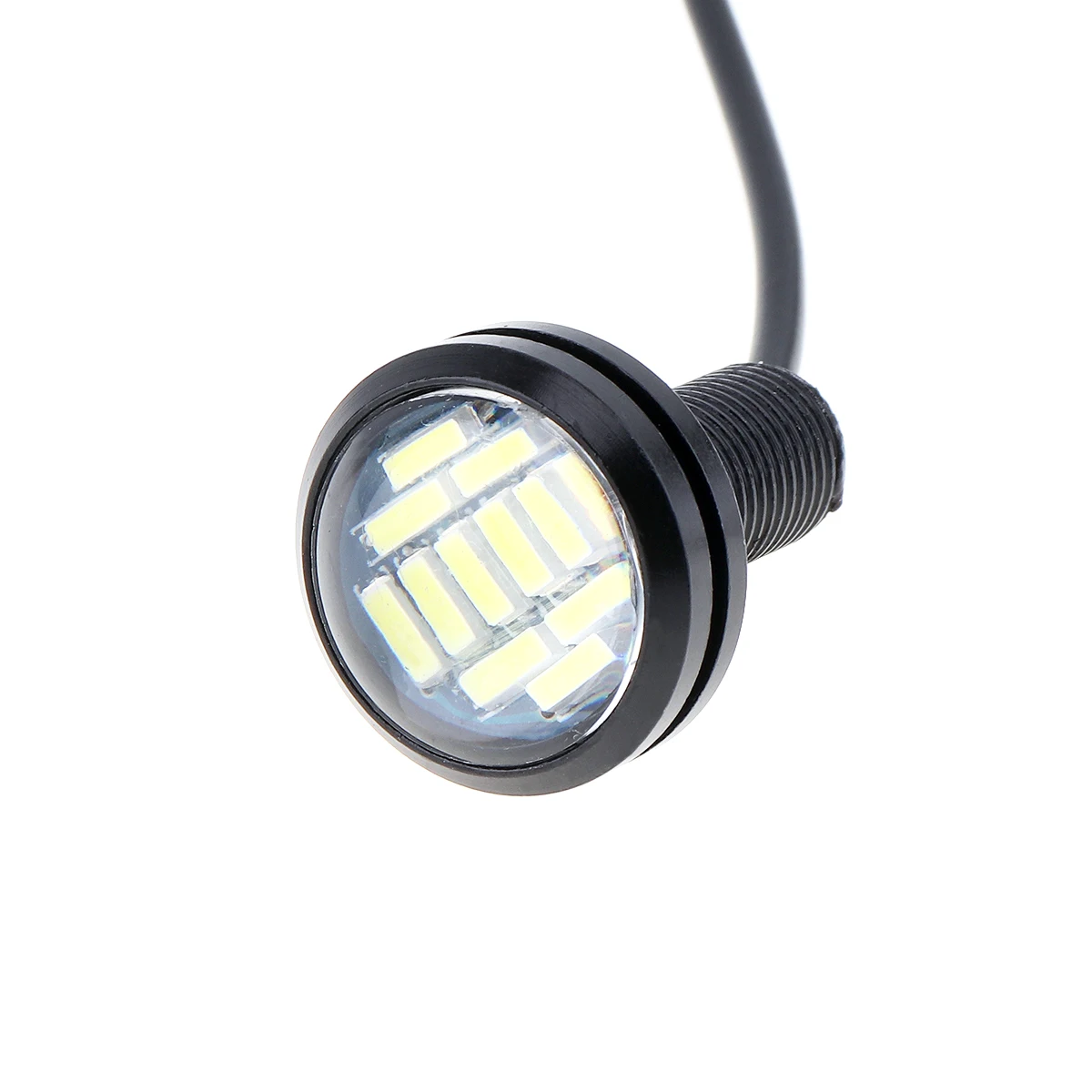 DC 12V 18W Eagle Eye LED 23mm Hawkeye Reverse Backup Light High Power White Car Fog Round DRL Bulb Reverse Parking Signal Lamps