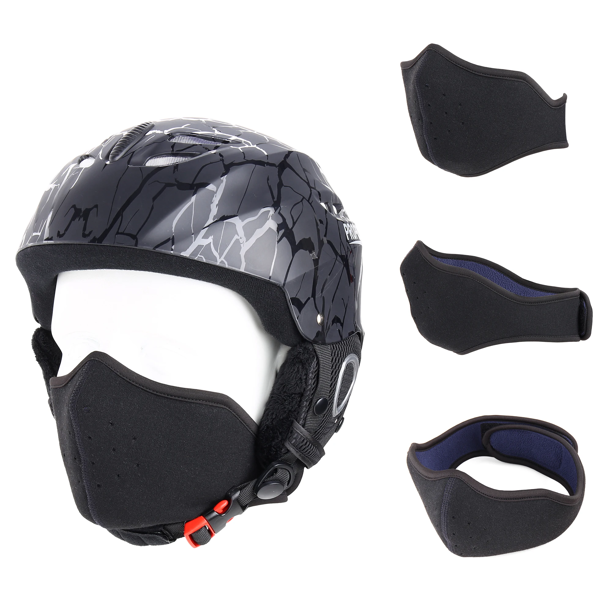 Fashion Winter Thermal Fleece Balaclava Full Face Mask Skiing Hat Bandana Hat Windproof Snowboard Scarves Women's Men Helmet Cap
