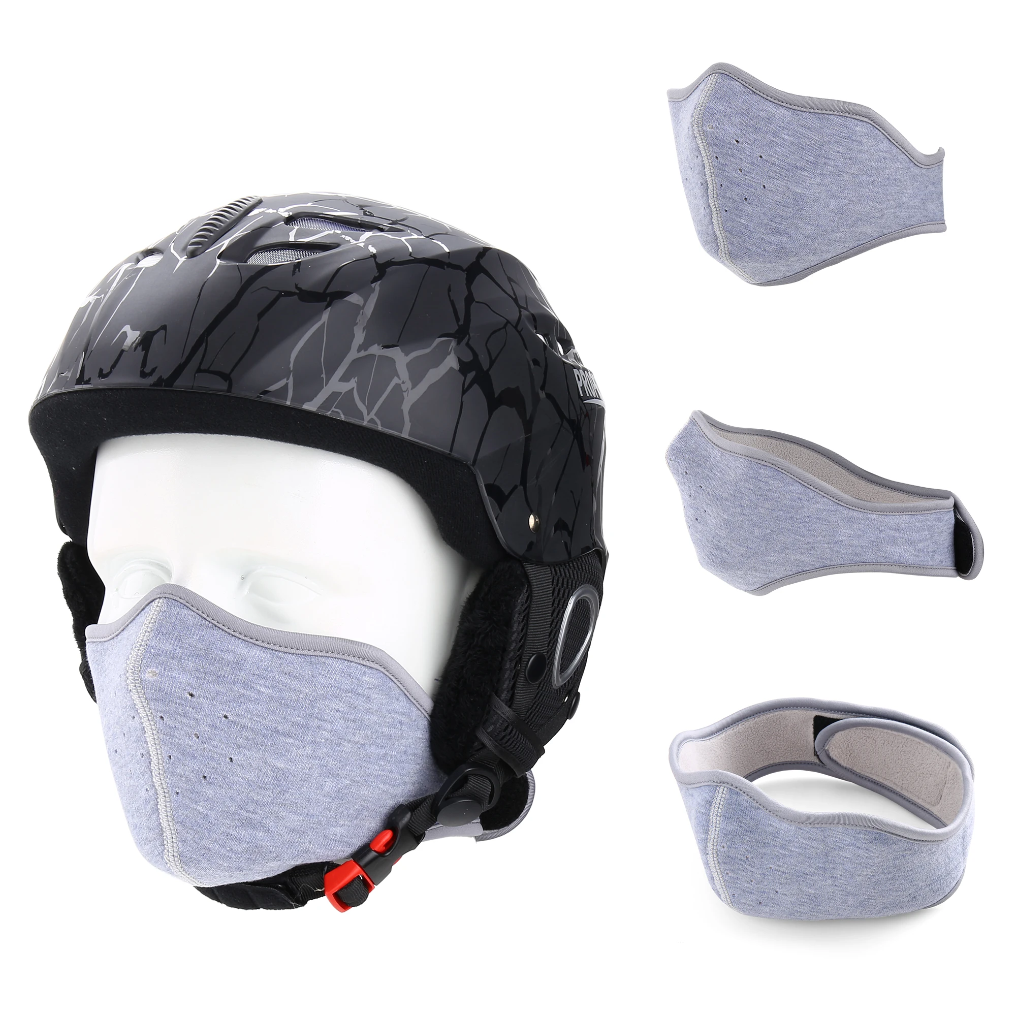 Fashion Winter Thermal Fleece Balaclava Full Face Mask Skiing Hat Bandana Hat Windproof Snowboard Scarves Women's Men Helmet Cap