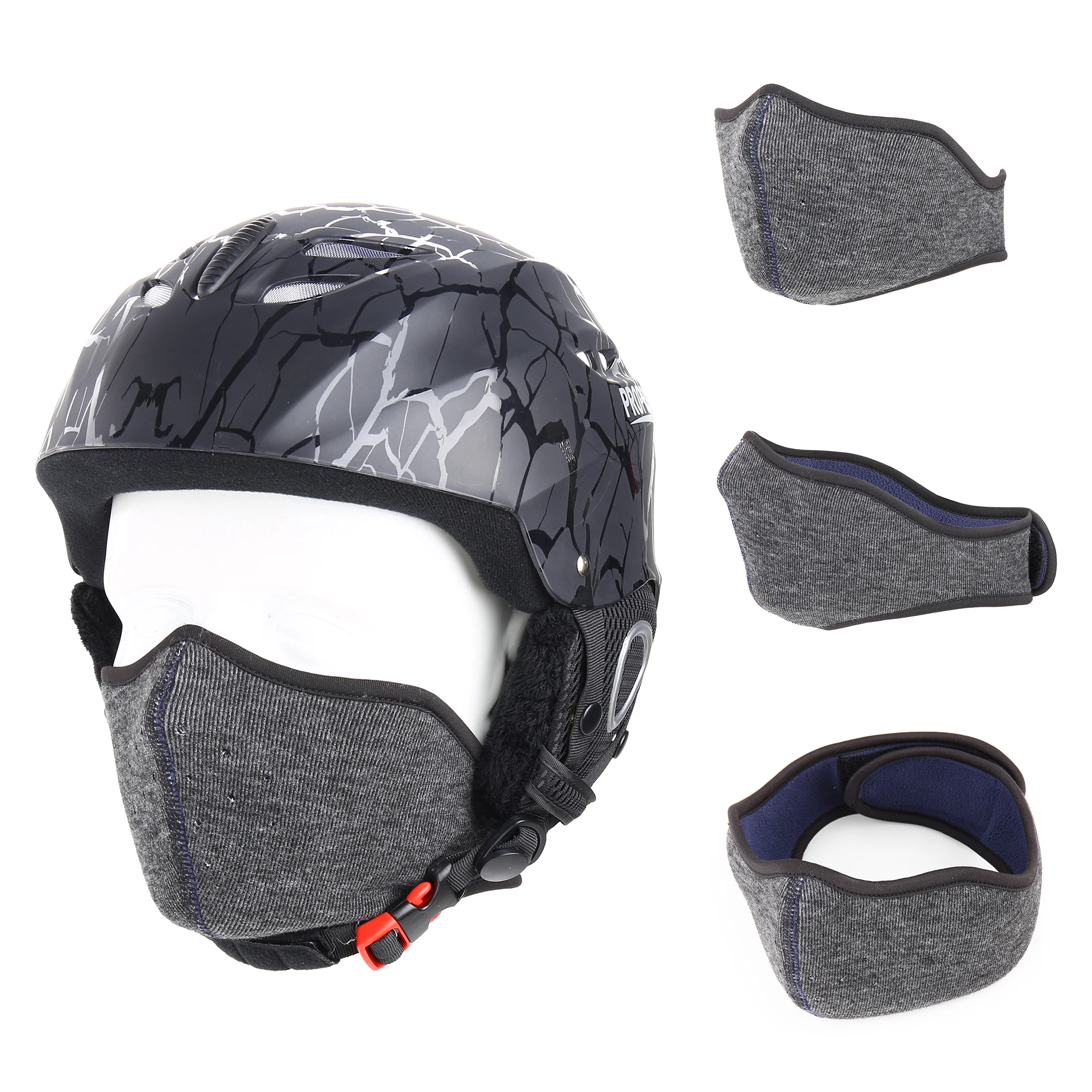 Fashion Winter Thermal Fleece Balaclava Full Face Mask Skiing Hat Bandana Hat Windproof Snowboard Scarves Women's Men Helmet Cap