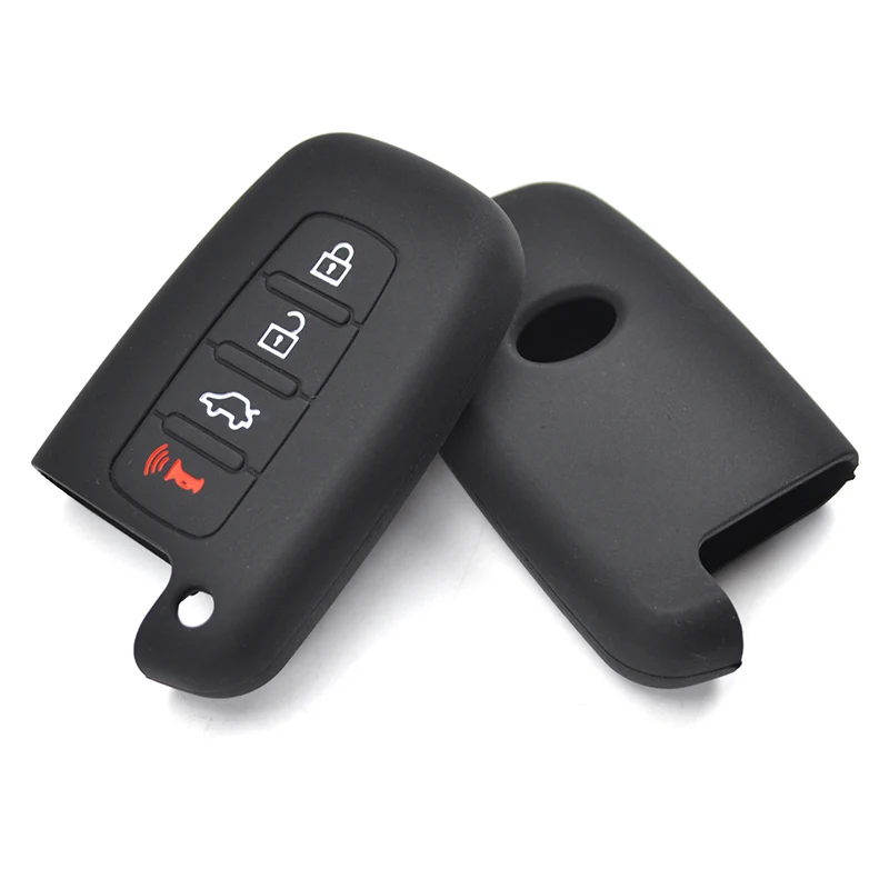 Silicone Key Case Cover For Hyundai Azera/Grandeur Elantra Genesis I30 Sonata Equus Tucson Volester Keyless Fob Shell Protector