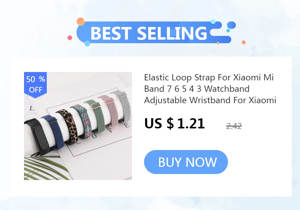 Elastic Nylon Watch Strap For Xiaomi Mi Band 7 6 5 4 3 Band Adjustable Wristband For Xiaomi Mi Band 3 4 5 6 7 Strap Replacement