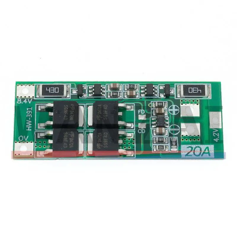2S 20A 7.4V 8.4V 18650 Lithium battery protection board/BMS board standard/balance