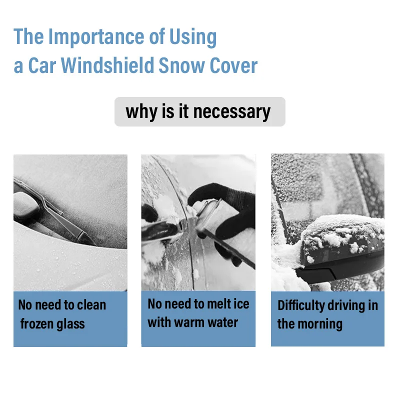 1Pc Car Windshield Snow Anti-UV Shield for Winter Car Cover Front Window Anti Ice Frost Outdoor Protection Car Cover