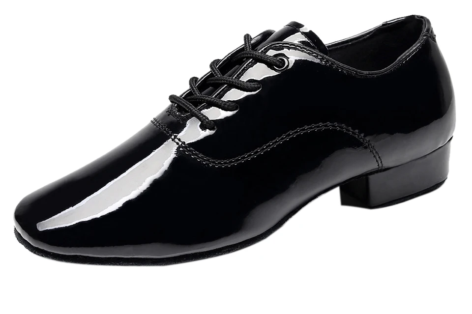 Men's Soft Latin Dance Shoes Modern Dance Plus-Size 2.5cm Heel for Boy Ballroom Tango Children Man Black Dance Shoes Soft Sole
