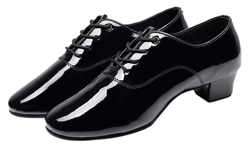 Men's Soft Latin Dance Shoes Modern Dance Plus-Size 2.5cm Heel for Boy Ballroom Tango Children Man Black Dance Shoes Soft Sole
