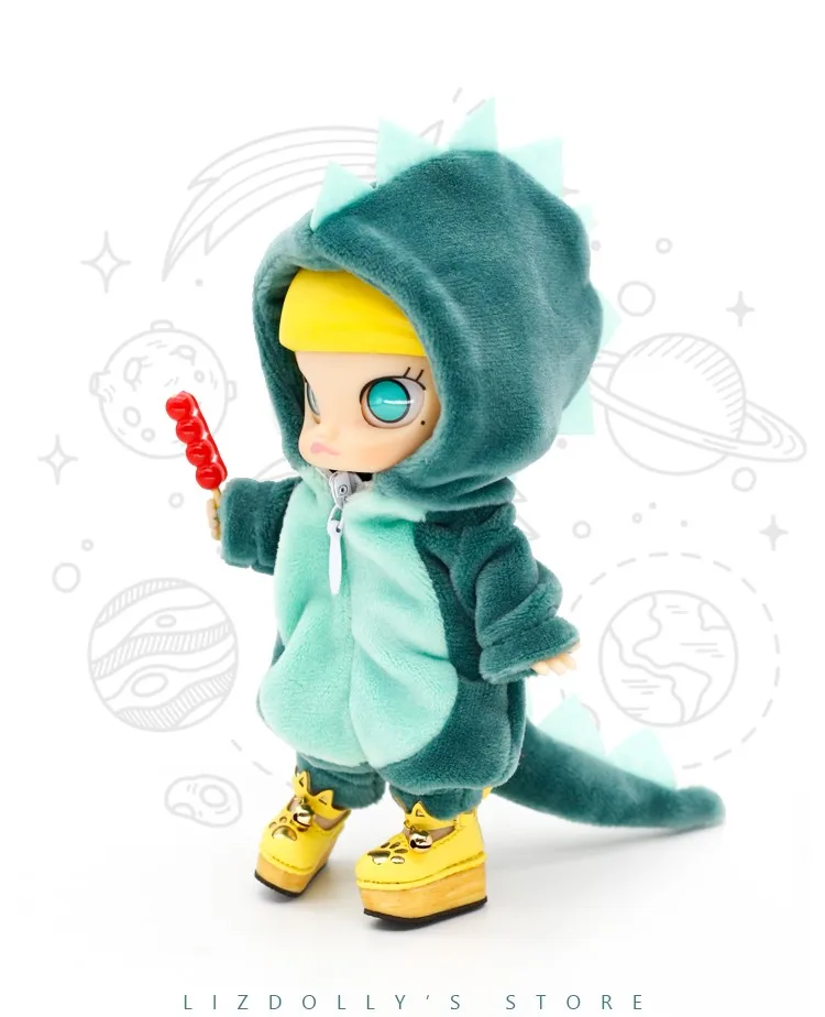 New Cute Dinosaur Animal Monster Doll Clothes for ob11,obitsu 11,molly, gsc,1/12 BJD Doll Accessories Clothing BJD doll Clothes