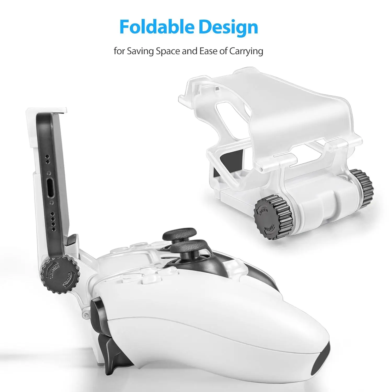 PC Flexible Controller Clamp Stand 360 Degree Angle Adjustment Phone Holder For PS5 Controller Gamepad Game Accessories