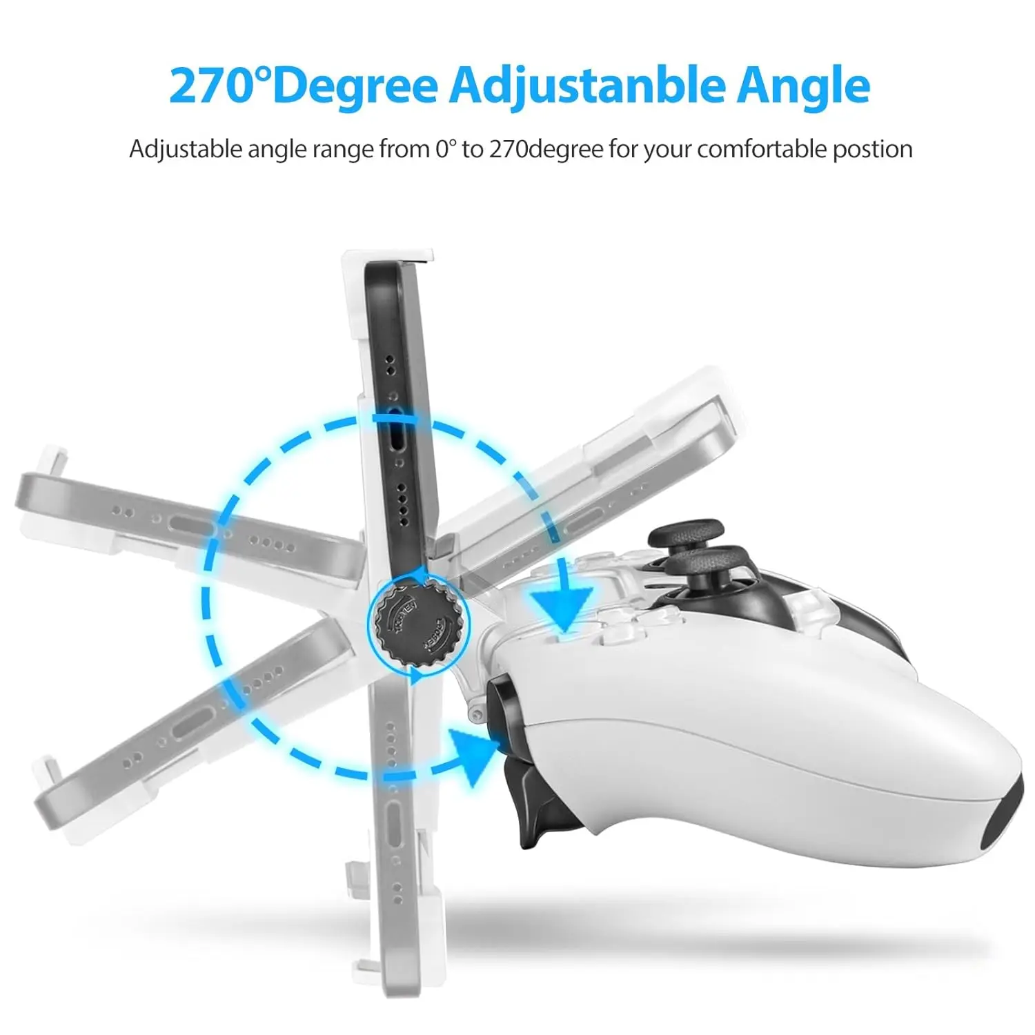 PC Flexible Controller Clamp Stand 360 Degree Angle Adjustment Phone Holder For PS5 Controller Gamepad Game Accessories