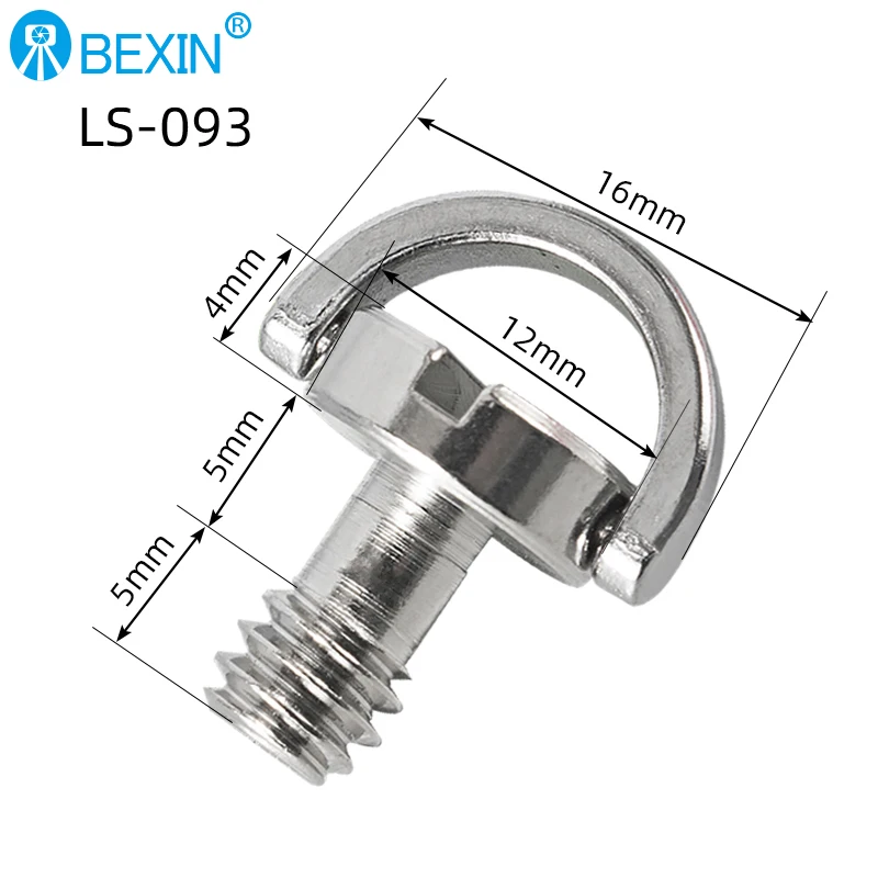 1/4 Quick Release Screw Set Folding D-Ring Screw Set for SLR Camera Photography Tripod Monopod Quick Release Plate