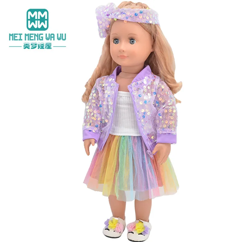 Clothes for Doll Fit 43cm New Born Doll American Doll Fashion Jacket Suit Gauze Skirt Gift