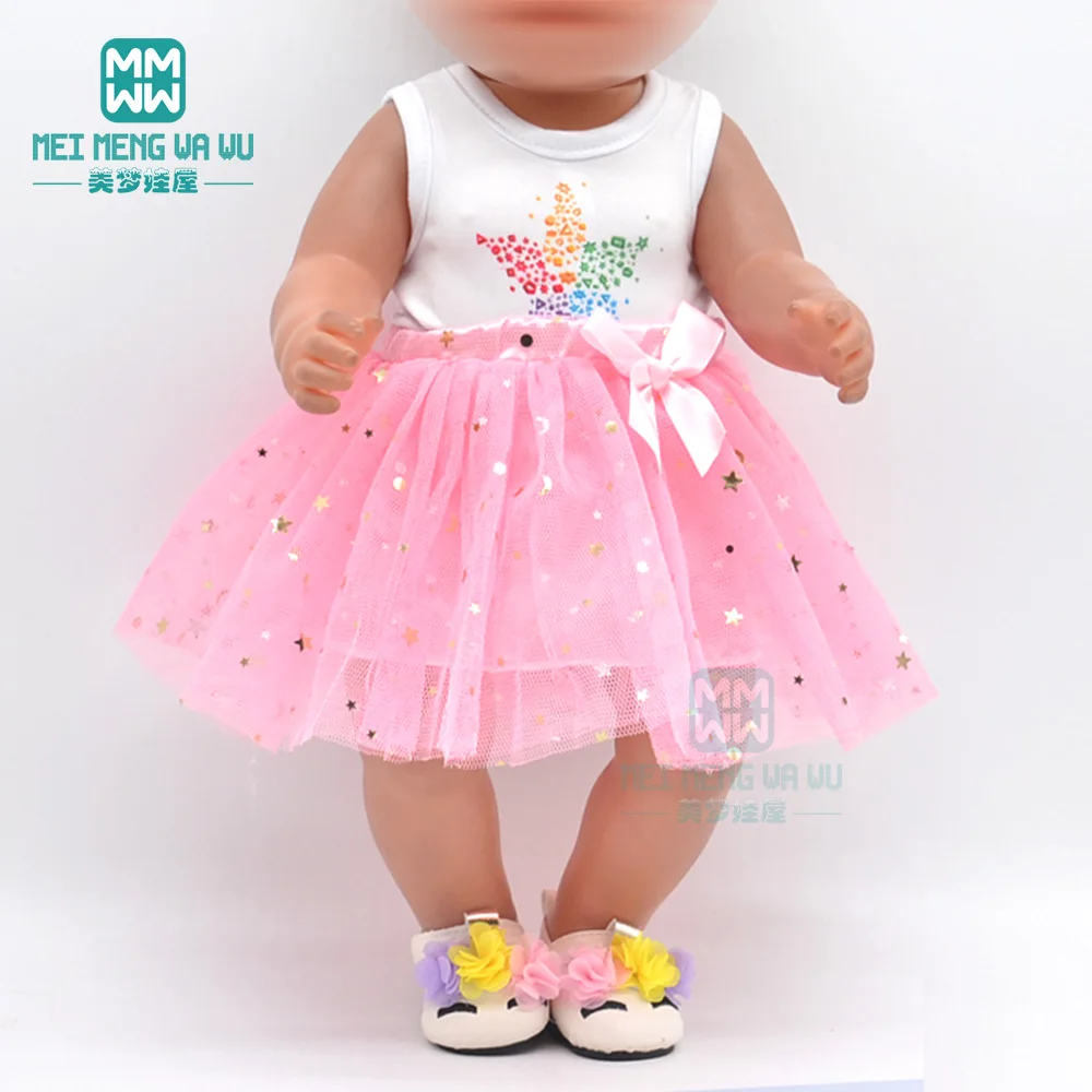 Clothes for Doll Fit 43cm New Born Doll American Doll Fashion Jacket Suit Gauze Skirt Gift