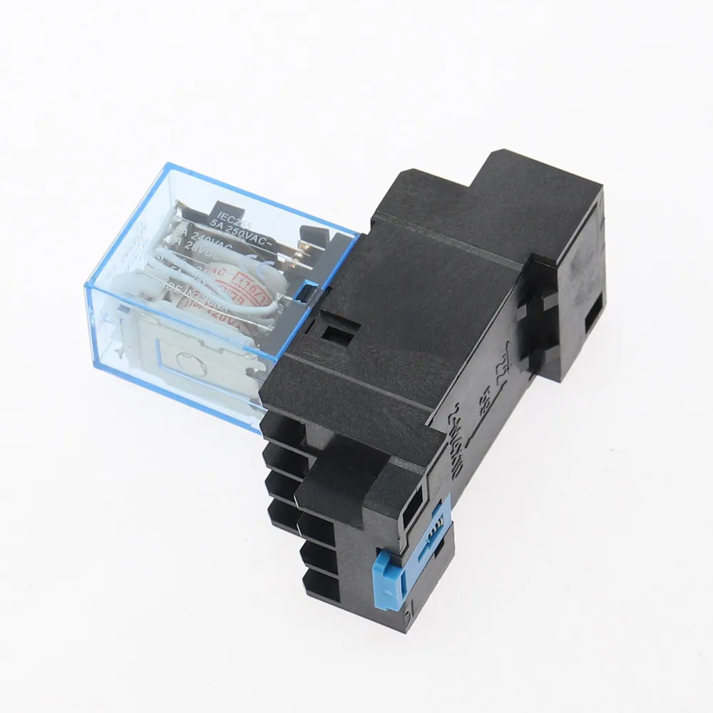 1set MY4NJ 14PIN 4DPDT Electronic Micro Mini Electromagnetic Relay 5A Coil With PYF14A Socket Base DC12V DC24V AC110V 220V 380V