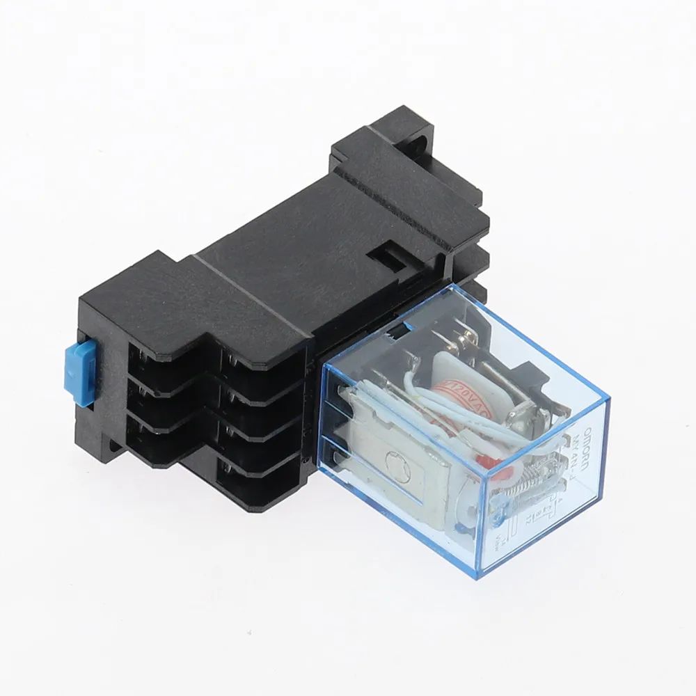 1set MY4NJ 14PIN 4DPDT Electronic Micro Mini Electromagnetic Relay 5A Coil With PYF14A Socket Base DC12V DC24V AC110V 220V 380V