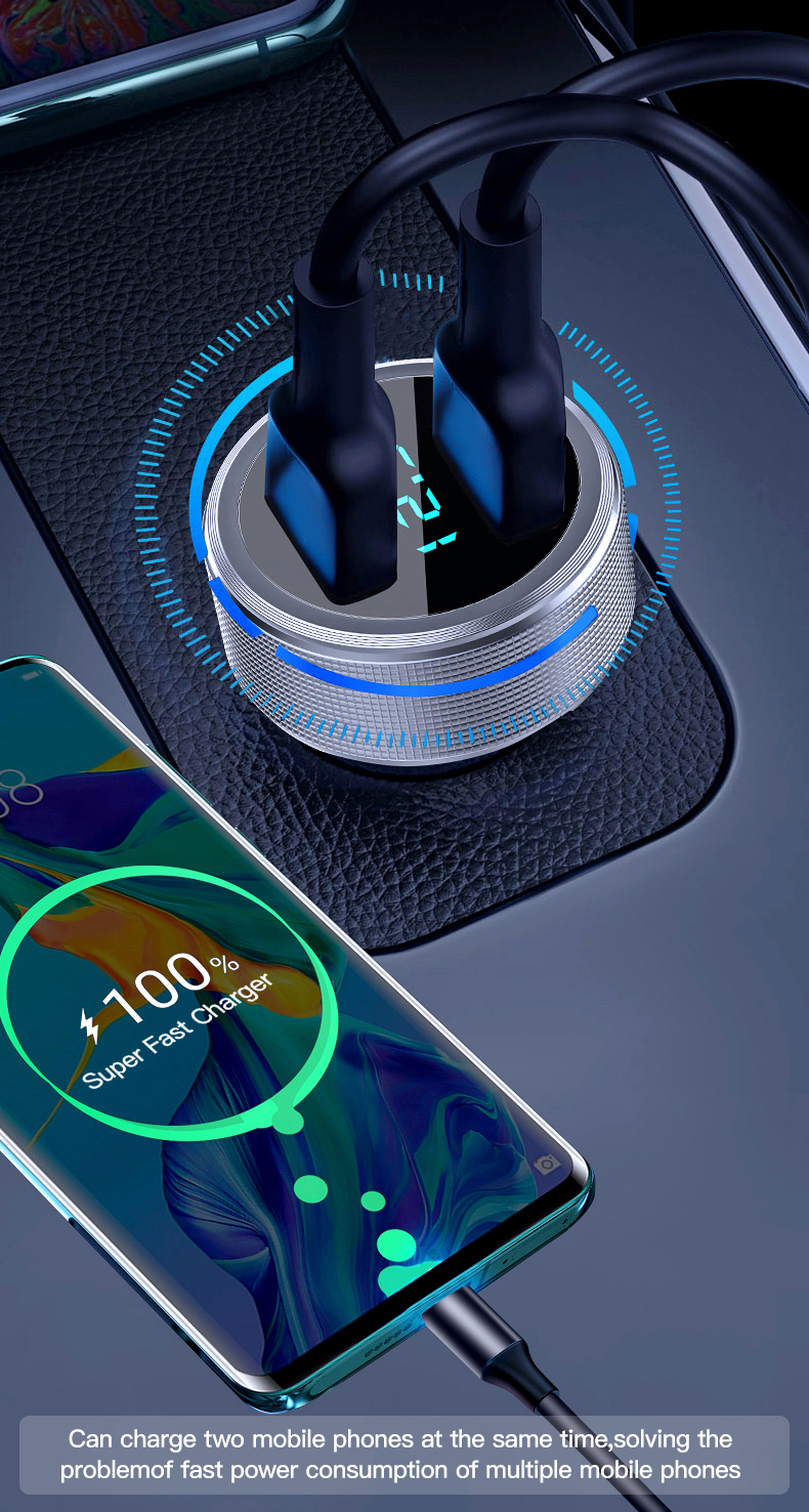 54W USB Car Charger Quick Charge 3.0 Fast Charging Type C QC PD3.0 Mobile Phone Charger Adapter For iPhone Xiaomi Samsung Huawei
