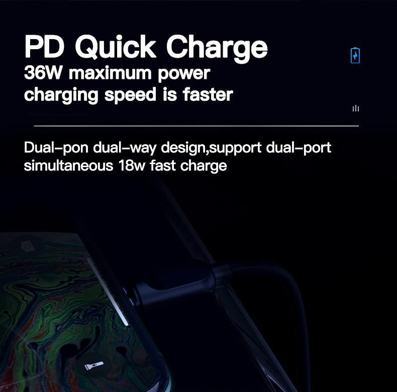 54W USB Car Charger Quick Charge 3.0 Fast Charging Type C QC PD3.0 Mobile Phone Charger Adapter For iPhone Xiaomi Samsung Huawei