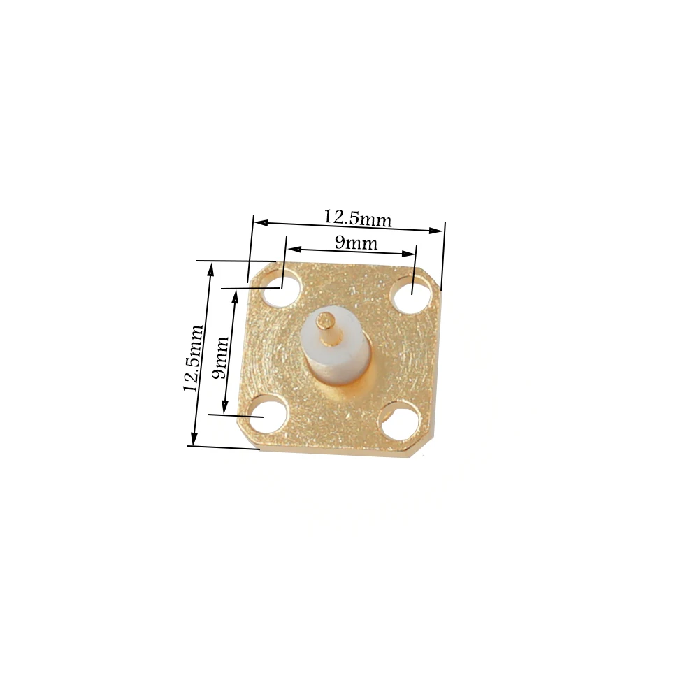 10PCS SMA Female Jack Panel Mount RF Coax Connector Flange Solder Gold Plating of Copper