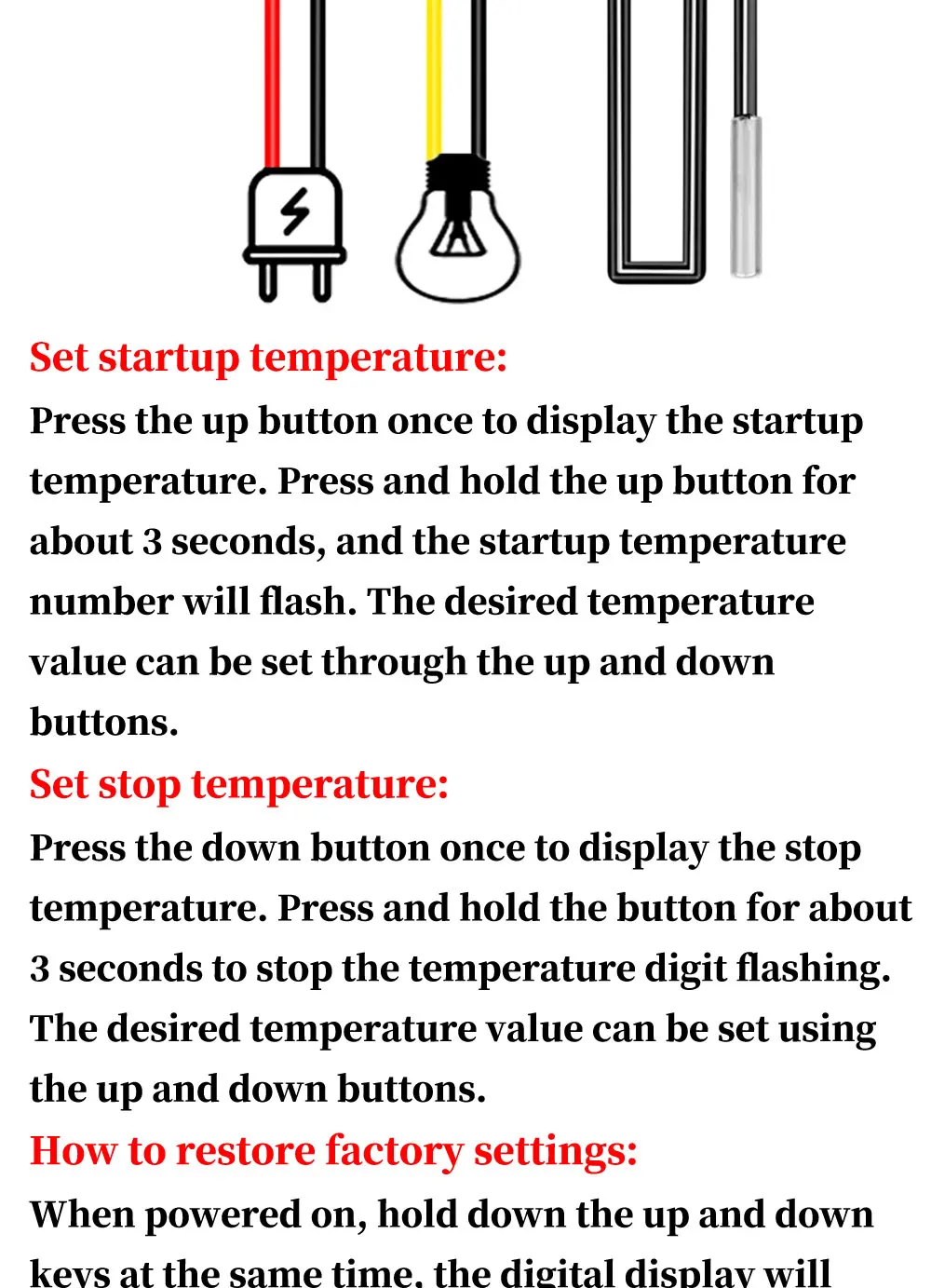 W3001 110V 220V 12V 24V Digital Temperature Controller Thermostat Thermoregulator Aquarium Incubator Water Heater Temp Regulator