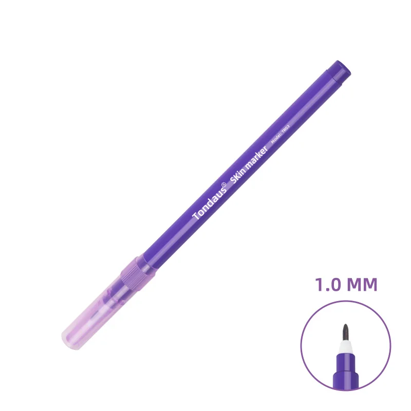 Eyebrow skin marker pen white surgical accessory with measuring ruler and microblading positioning