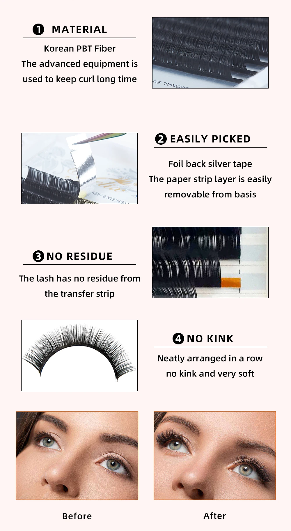 Yelix Professionals Eyelash Extension Silk Lash Extension Individual Lashes Soft Russian Volume Eyelashes Natural Faux Cils