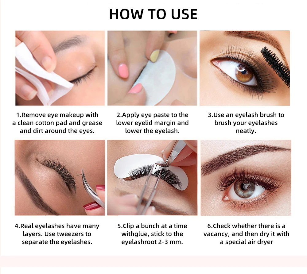 Yelix Professionals Eyelash Extension Silk Lash Extension Individual Lashes Soft Russian Volume Eyelashes Natural Faux Cils