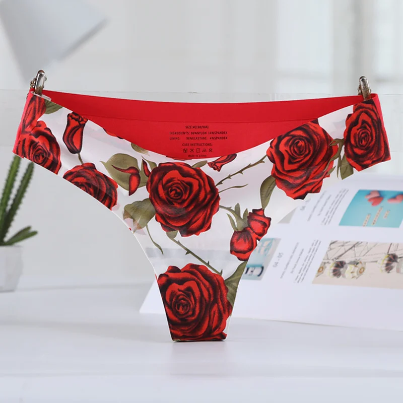 Sexy Lingerie Leopard flowers seamless Women G String Sexy Tanga Intimates Underwear Briefs Panties Transparent Thongs 1pcs/lot