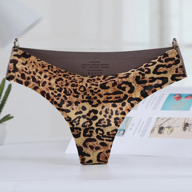 Sexy Lingerie Leopard flowers seamless Women G String Sexy Tanga Intimates Underwear Briefs Panties Transparent Thongs 1pcs/lot