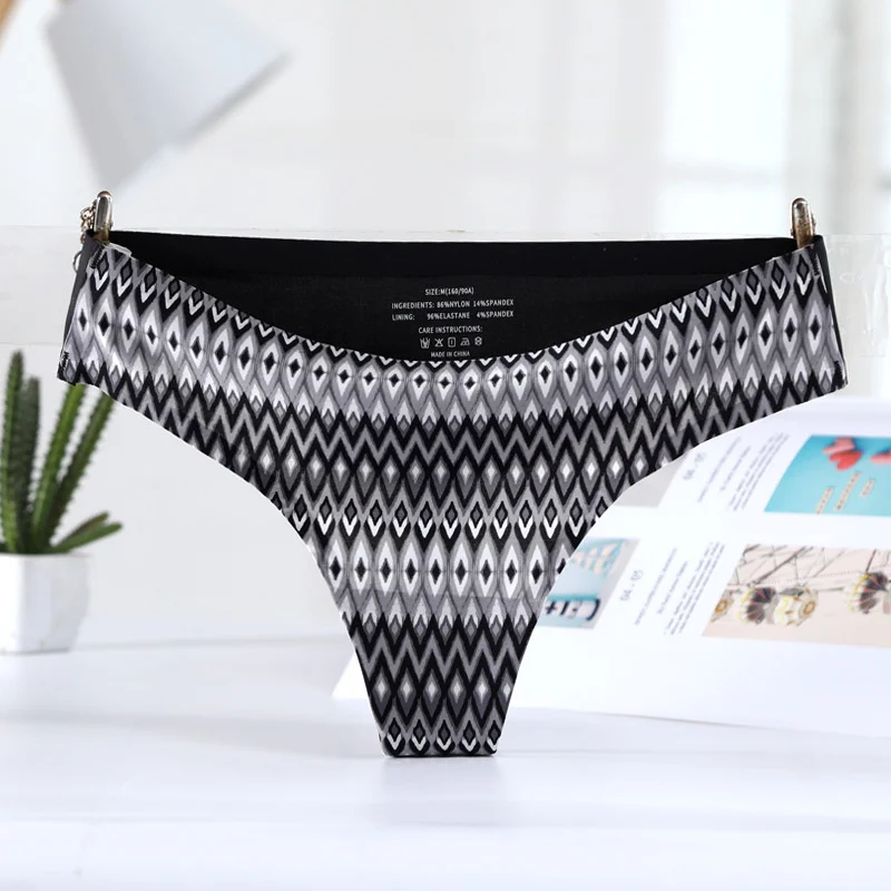 Sexy Lingerie Leopard flowers seamless Women G String Sexy Tanga Intimates Underwear Briefs Panties Transparent Thongs 1pcs/lot