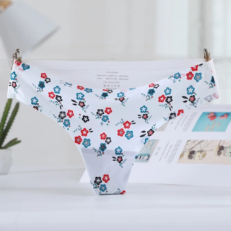 Sexy Lingerie Leopard flowers seamless Women G String Sexy Tanga Intimates Underwear Briefs Panties Transparent Thongs 1pcs/lot