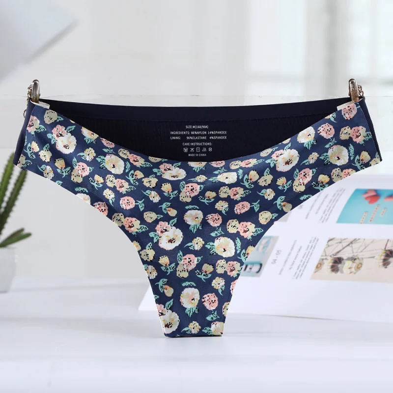 Sexy Lingerie Leopard flowers seamless Women G String Sexy Tanga Intimates Underwear Briefs Panties Transparent Thongs 1pcs/lot
