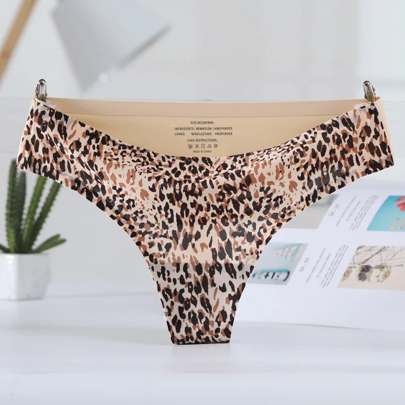 Sexy Lingerie Leopard flowers seamless Women G String Sexy Tanga Intimates Underwear Briefs Panties Transparent Thongs 1pcs/lot