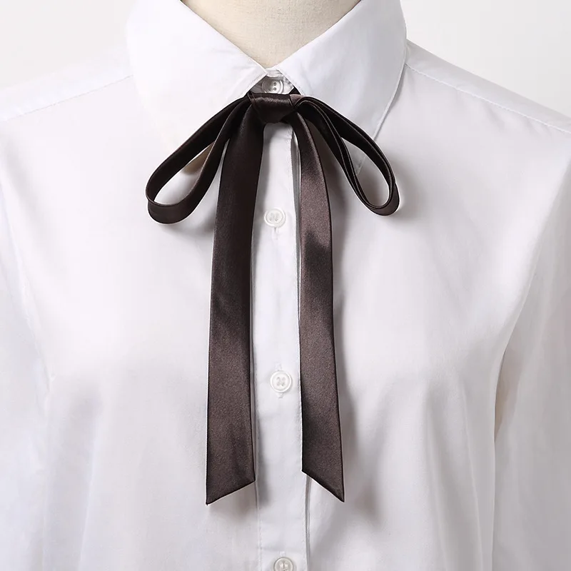 Korean Small Tie Bowtie College Style School Uniform Shirt Accessories Men's Women's Long Section Streamers Collars Flowers