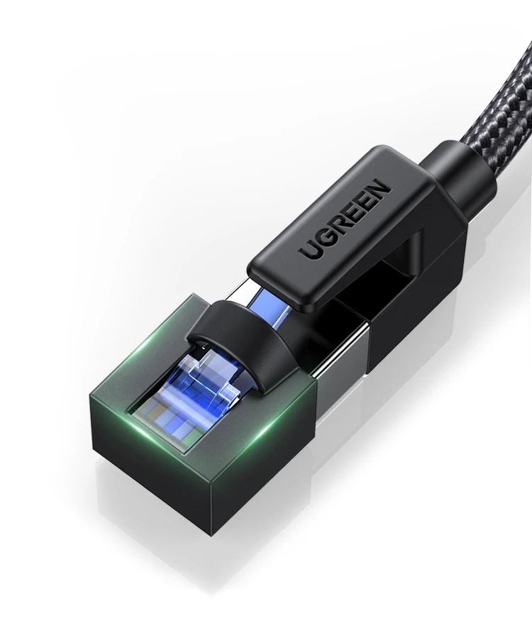 UGREEN Ethernet Cable CAT8 40Gbps 2000MHz CAT 8 Networking Nylon Braided Internet Lan Cord for Laptops PS 4 Router RJ45 Cable