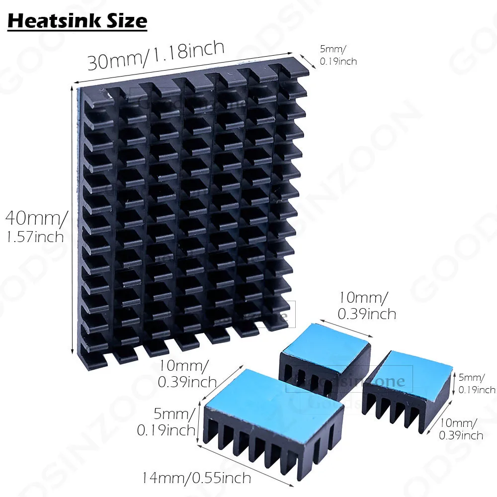 4Pieces/Lot Raspberry Pi 4 B Heatsink, Raspberry Pi Heatsink Aluminum Heatsink with Thermal Tape for Raspberry Pi 4 Model B