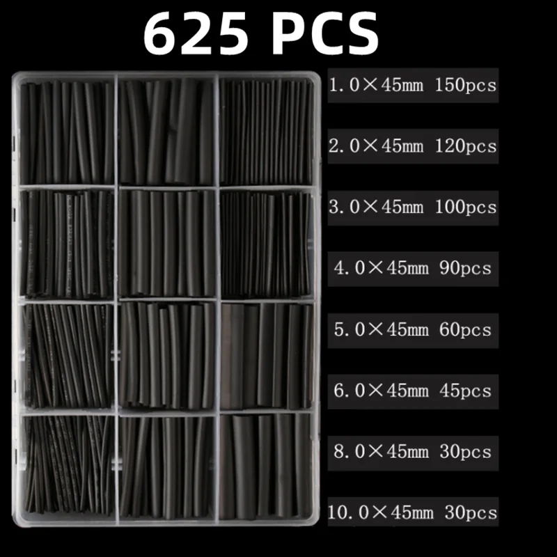 2:1,Heat Shrink Tubing,127-850 PCS,Insulated Polyolefin Sheathed,Electronic DIY Kit,Electrical Connection Tubing,Cable Sleeves