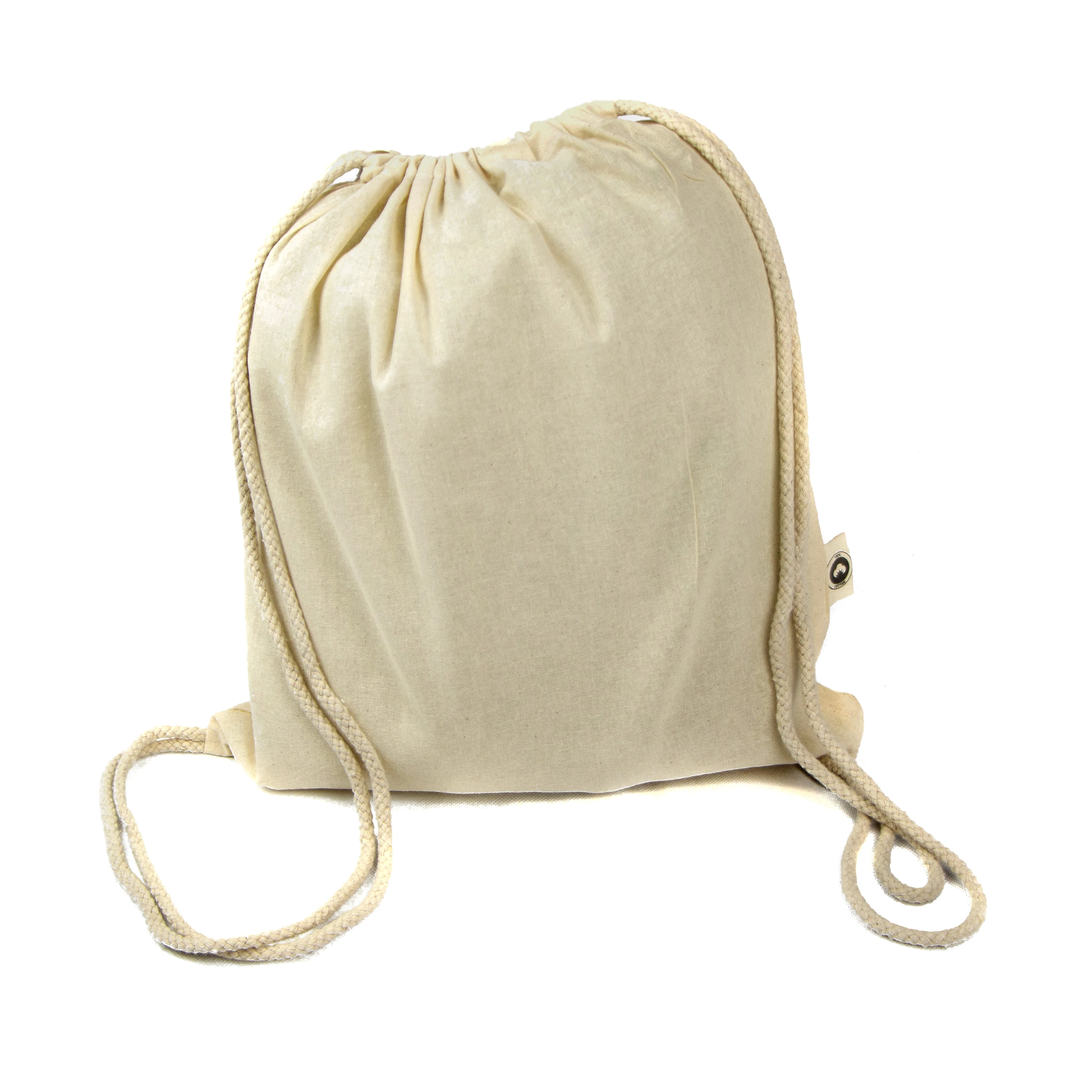 Pack 10 20 40 50 100 Mochilas Tipo Saco De Algodón Natural ECO 45x39cm - Mochilas De Tela Reutilizables Para Pintar, Manualidades Y Excursiones - Mochilas Ecológicas Con Cierre De Cordón