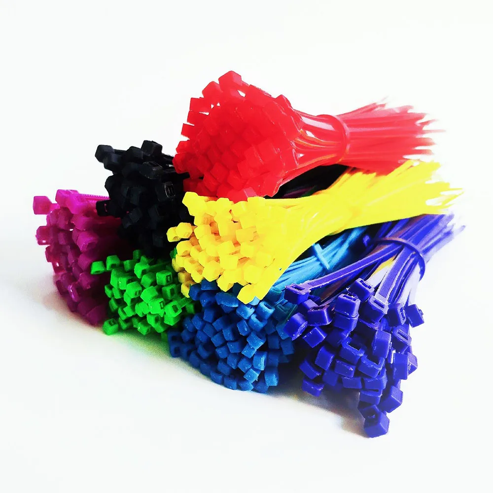 GREEN 100pcs Nylon Wire Ties Fasten Loop Self-Lock cable ties Plastic Nylon Wire ties Cable Zip Ties 3*100 3*150 3*200 4*150