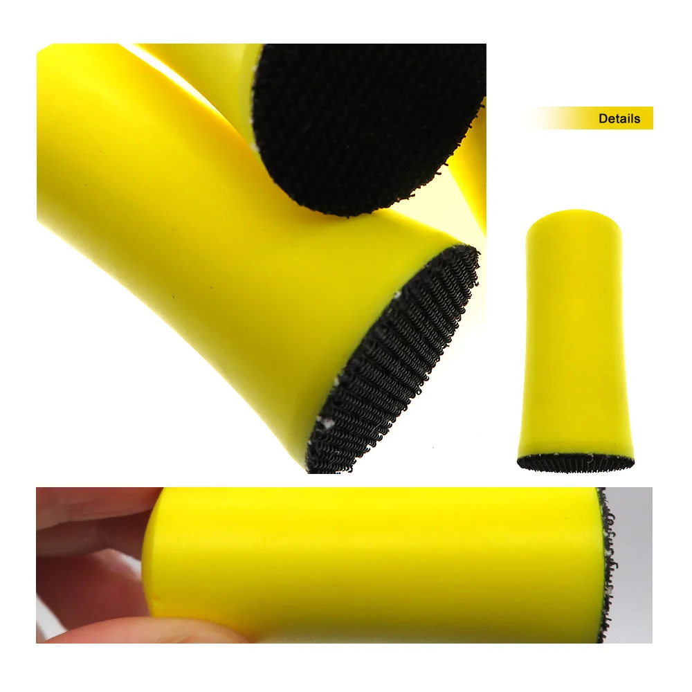 1 Pcs 1 Inch Hand Sanding Block / 5 Pcs 1 Inch Hand Sanding Block + 50 Pcs 1 Inch 25MM Sanding Disc Sandpaper Hook Loop Mixed