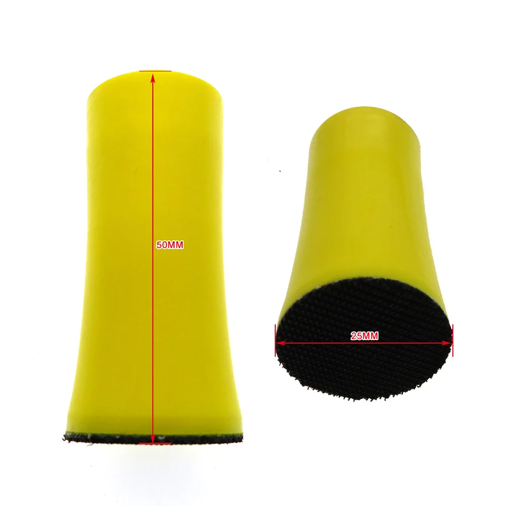 1 Pcs 1 Inch Hand Sanding Block / 5 Pcs 1 Inch Hand Sanding Block + 50 Pcs 1 Inch 25MM Sanding Disc Sandpaper Hook Loop Mixed