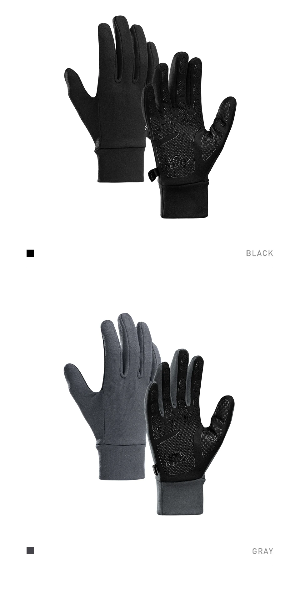 Naturehike Touch Screen Anti-skid Gloves Mountaineering Cycling Hiking Non-Slip Portable Gloves NH20FS032