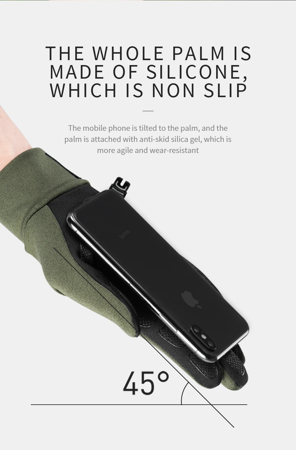 Naturehike Touch Screen Anti-skid Gloves Mountaineering Cycling Hiking Non-Slip Portable Gloves NH20FS032