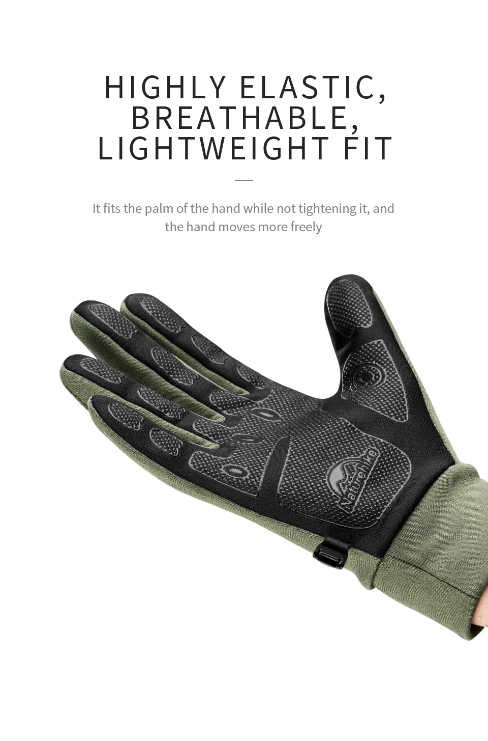 Naturehike Touch Screen Anti-skid Gloves Mountaineering Cycling Hiking Non-Slip Portable Gloves NH20FS032