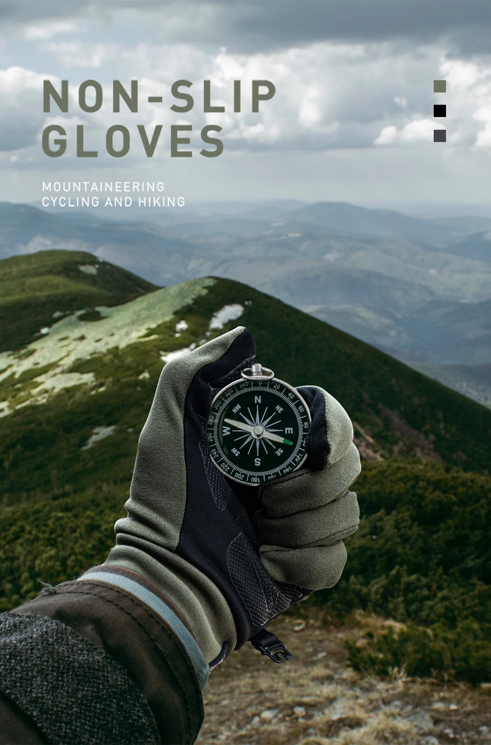 Naturehike Touch Screen Anti-skid Gloves Mountaineering Cycling Hiking Non-Slip Portable Gloves NH20FS032