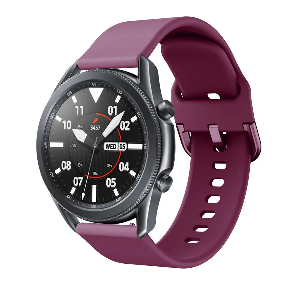 Watchband Silicone For Samsung Galaxy watch 3 45mm 41mm 42mm 46mm Strap Sport Smart Wristbands Bracelet 20mm 22mm Watchstrap