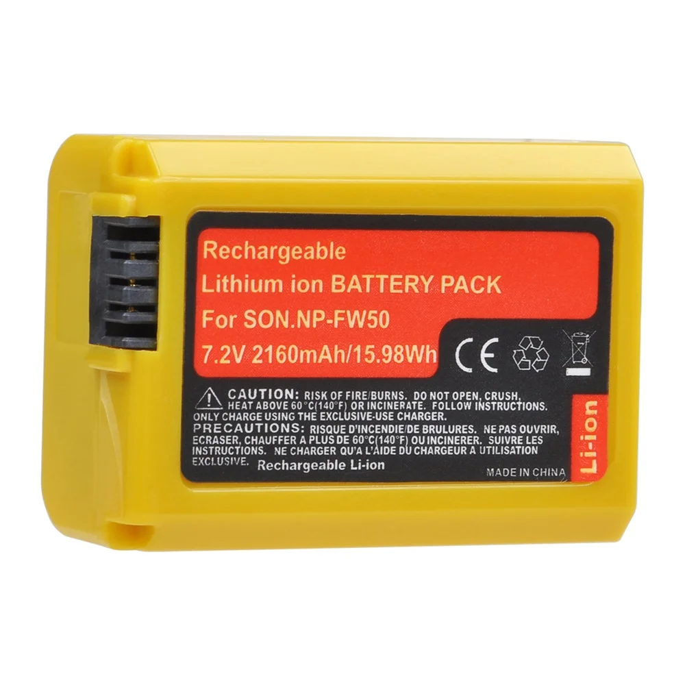 DuraPro 2160mah NP-FW50 NP FW50 Battery + USB Dual Charger for Sony A6000 A6400 A6300 A6500 A7 A7II A7RII A7SII A7S A7S2 A7R