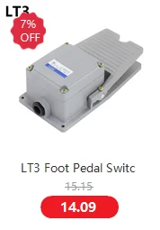1pcs Foot switch of 0-400 V Momentary control switch Electric pedal SPDT gray 2m wire gauges