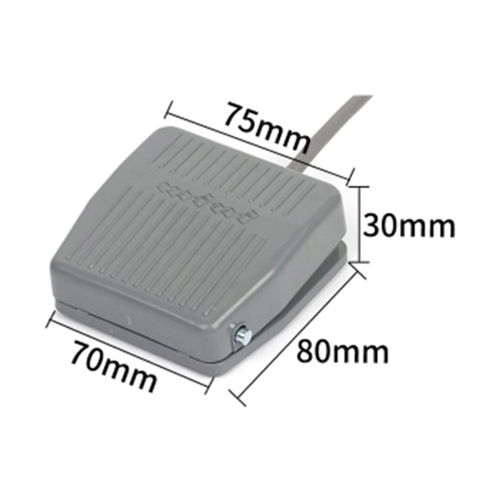 1pcs Foot switch of 0-400 V Momentary control switch Electric pedal SPDT gray 2m wire gauges