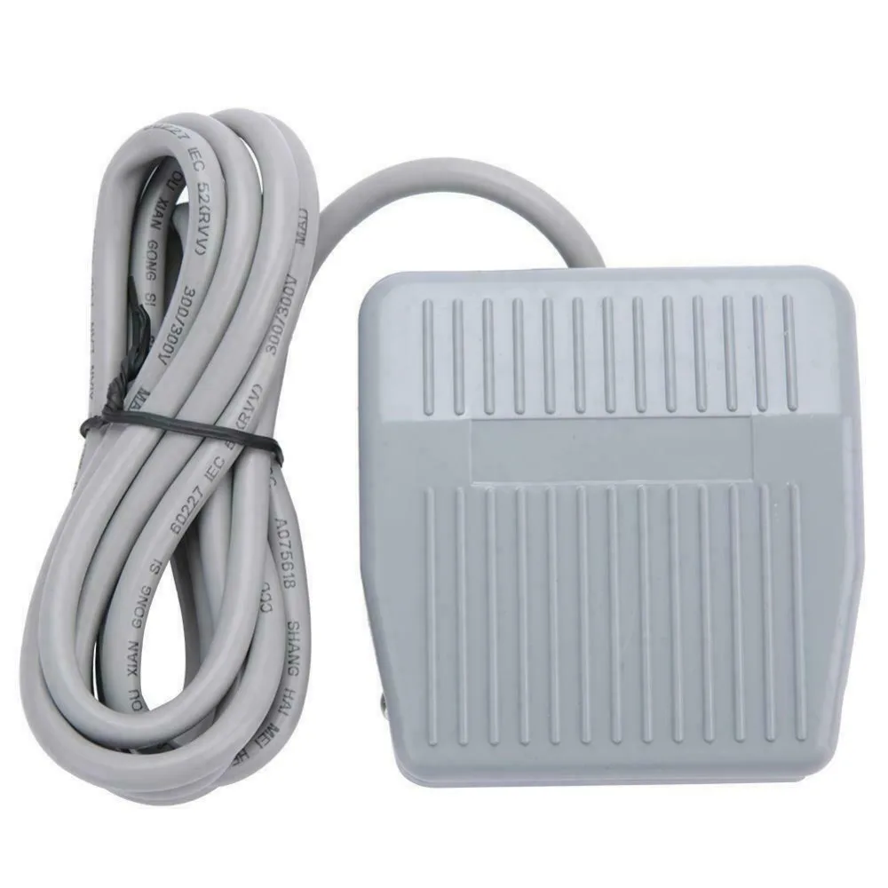 1pcs Foot switch of 0-400 V Momentary control switch Electric pedal SPDT gray 2m wire gauges