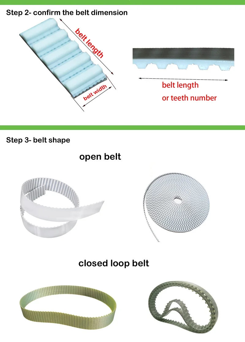 Polyurethane PU T5 Tooth Transmission Conveyor Timing Belt Open With Steel Cord Kevlar Cord Belt Replacement of Electric Curtain