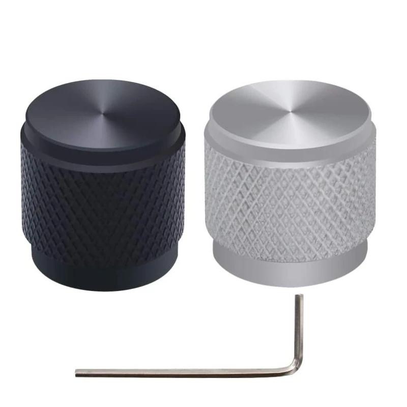 2PCS 17*16mm Knob Aluminum Alloy Potentiometer Control Knob Volume Audio Electric Guitar Bass Screw Type 17 X 16mm (DH) KNOB